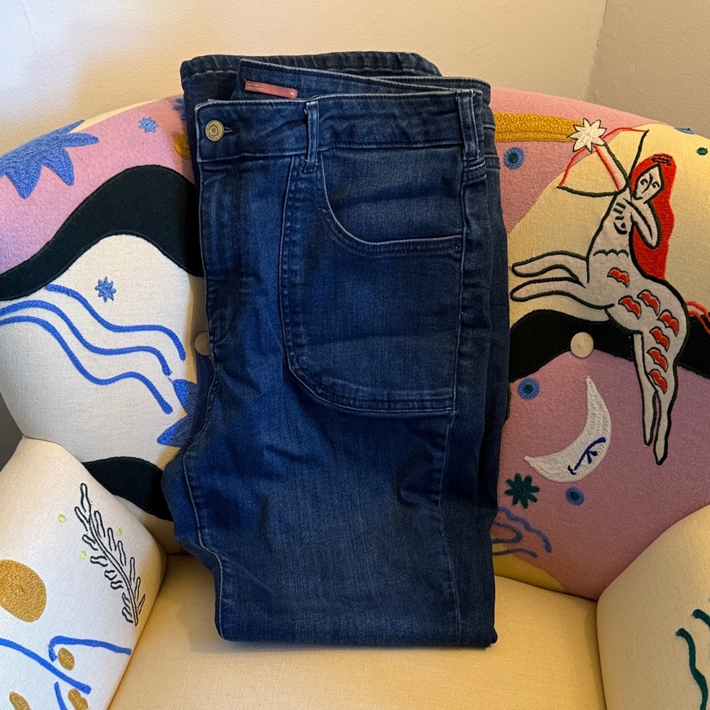 Pilcro Dark Blue Women's Straight Leg Jeans
